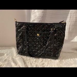 Coach Black Embossed Patent Purse